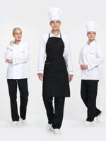 Костюм женский повара Гурман, белый/черный