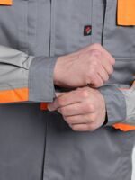 Костюм Союз-Профессионал-2 CH, куртка и полукомбинезон, серый с оранжевой отделкой