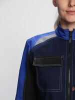 Костюм женский Формула-1 IMP, куртка и брюки, т/синий с васильковой отделкой