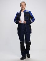 Костюм женский Формула-1 IMP, куртка и брюки, т/синий с васильковой отделкой